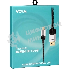 Кабель-переходник Mini DisplayPort M -> Display Port M 1.4V 1,8 м VCOM CG685-1.8M
