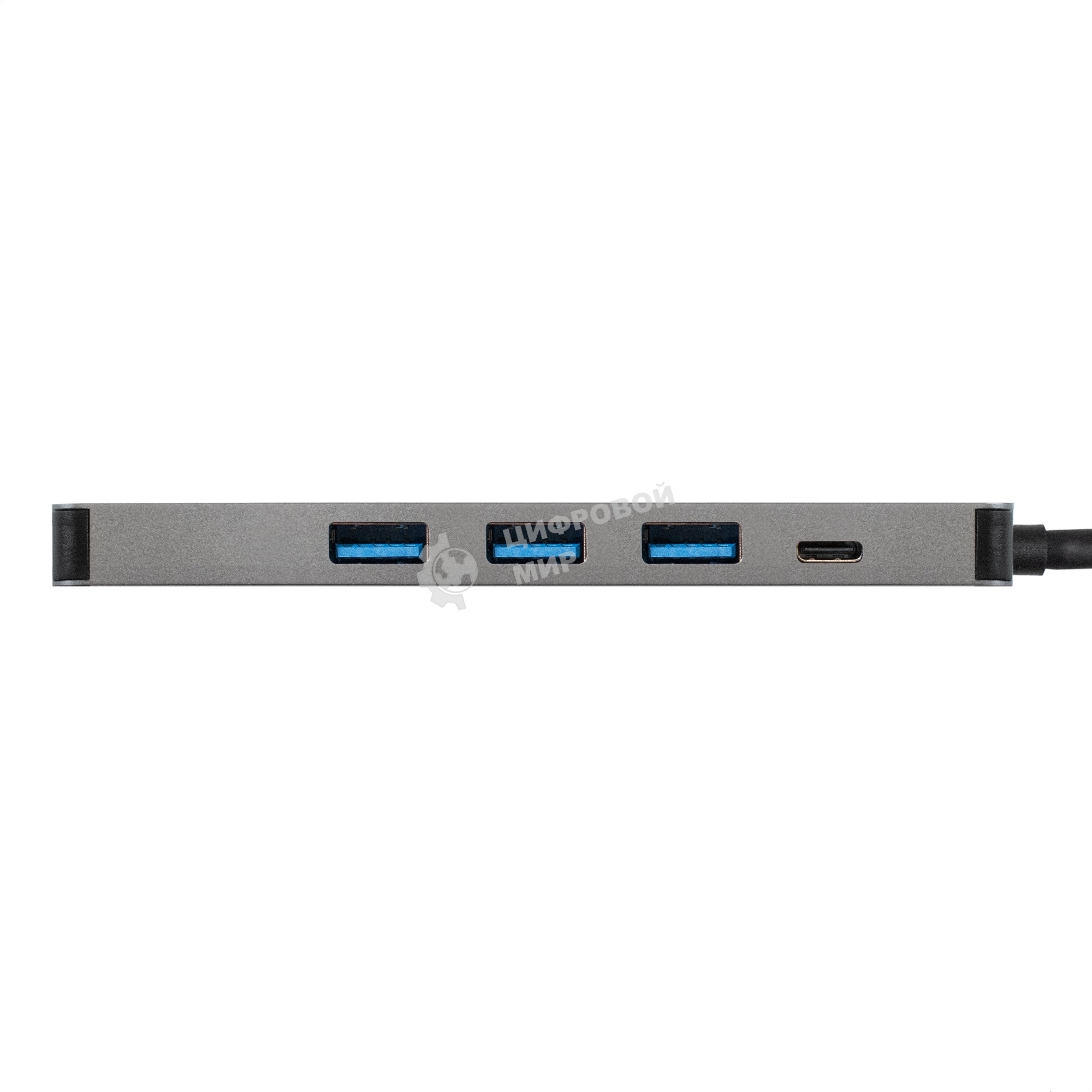 USB-концентратор ExeGate DUB-31C/PD/H (кабель-адаптер USB Type-C --> 3xUSB3.0 + PD 60W + HDMI 4K@30Hz, Plug&Play, серый)