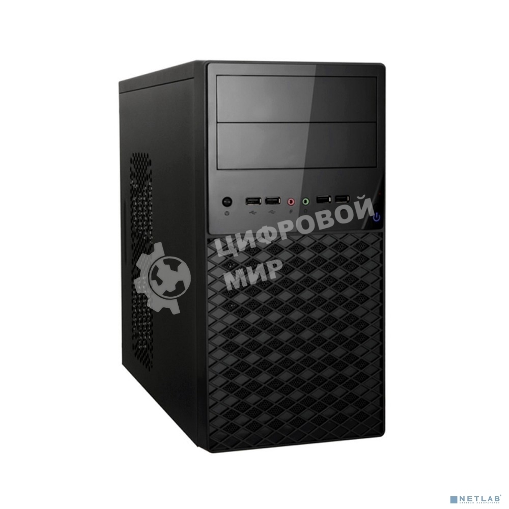 Компьютерный корпус ExeGate EX284030RUS Minitower BA-203U Black, mATX, (AA400, 80мм), 2хUSB+1хUSB 3.0, Audio