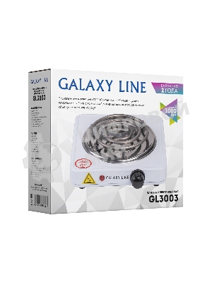 Плита настольная электрическая Galaxy Line GL 3003, белый, электрическая, 1000 Вт