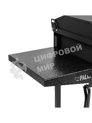 Мангал Palisad Camping на колесах с крышкой-барбекю, 662х390х920, сталь 2 мм, термометр, кочерга