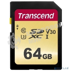 Флеш карта SD 64Gb Transcend SDХC UHS-I U3, MLC