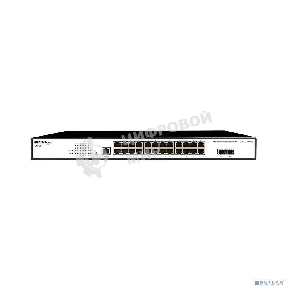 Коммутатор Origo OS3126 OS3126/A1A (L2) 24x1 Гбит/с 2SFP управляемый