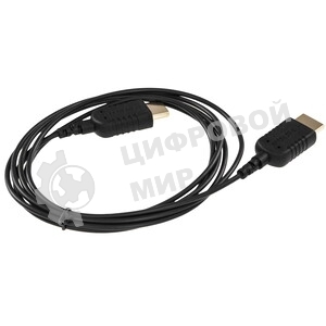 Кабель HDMI Wize WAVC-HDMIUS-1.8M 1.8 м, v.2.0, 19M/19M, 4K/60 Hz 4:4:4, 36 AWG, HDCP 2.2,ультратонкий, позол.разъемы, черный, пакет