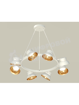 Светильник Ambrella light XB9195101/8 SWH/PYG/CL белый песок/золото желтое полированное/прозрачный GX53 (C9195, N8144)