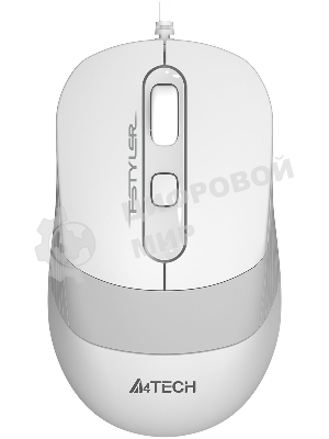 Мышь проводная A4Tech Fstyler FM10S белый, 1600 dpi, USB Type-A, кнопки - 4
