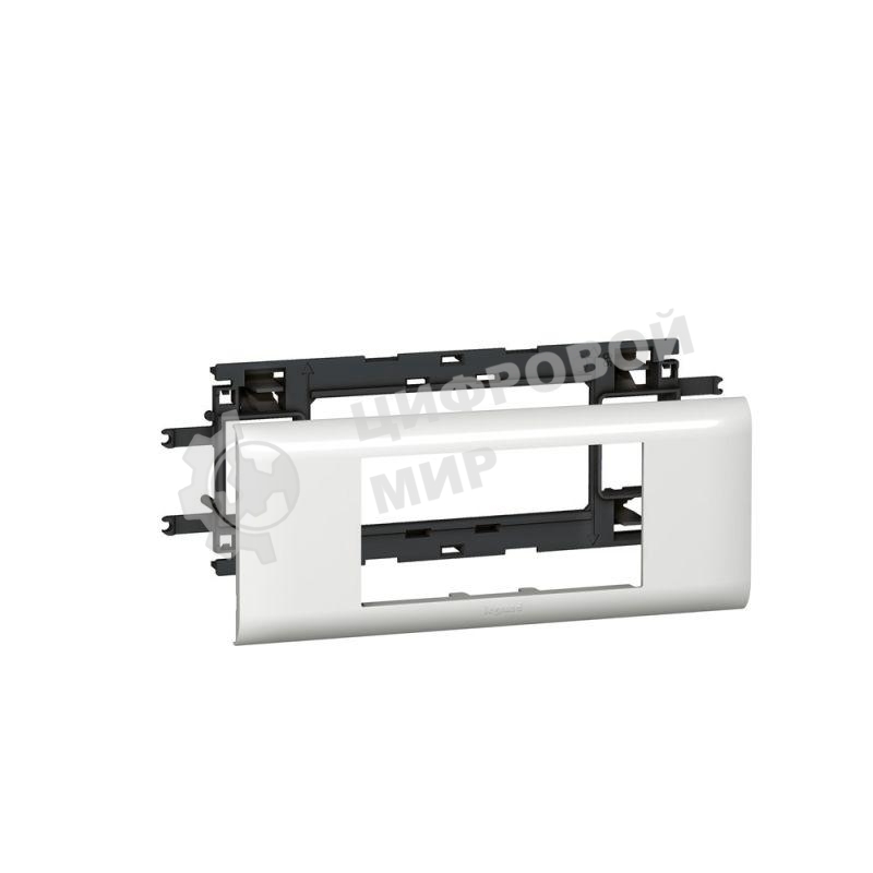 Суппорт LEGRAND 010954 Mosaic 4 модуля, с рамкой, 65мм