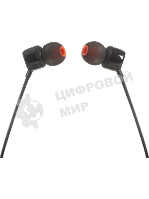 Проводные наушники JBL Tune 110 черный, внутриканальные, Jack 3.5 мм