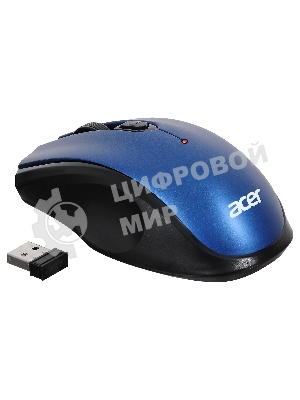 Мышь беспроводная Acer OMR031 черный/синий, 1600 dpi, радиоканал, USB, кнопки - 4