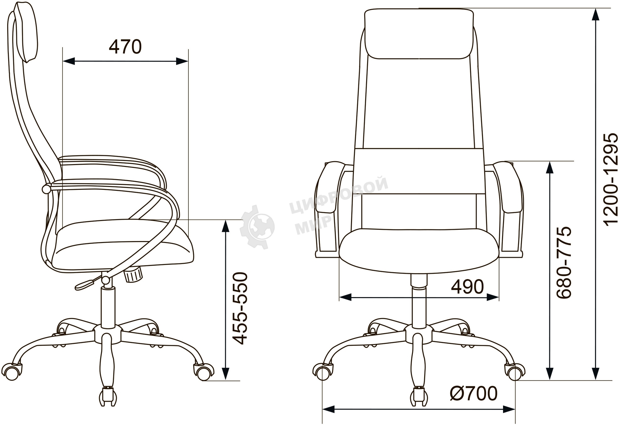 Кресло руководителя Бюрократ CH-607SL TW-01 Neo Black черный, сетка/ткань с подголов. на колес. металл хром