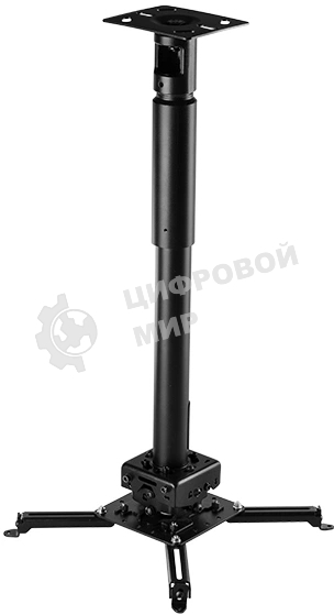 Универсальный потолочный комплект Wize Pro PRG47A состоящий из крепления с микро регулировкой+штанги 60-120 см +площадки к потолку для проектора,макс.расст. между крепеж.отверстиями 537 мм,наклон +/- 15°,поворот +/- 8°,вращение 360°,до 32 кг,черный