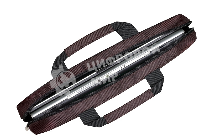 Сумка для ноутбука ExeGate EX212308RUS Start S15 Charcoal, темно-коричневая, полиэстер, для ноутбуков до 15.6