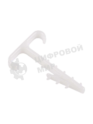 Дюбель-хомут нейлоновый Т-образный Rexant для двух плоских кабелей, 2x12 мм, белый (КФ), упаковка 100 шт.
