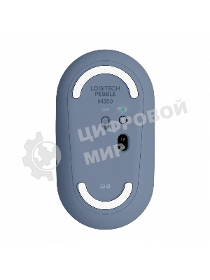 Мышь беспроводная Logitech Pebble M350 синий, 1000 dpi, радиоканал, Bluetooth, USB, кнопки - 3