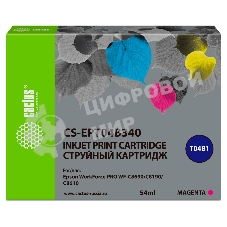 Картридж струйный Cactus CS-EPT04B340 пурпурный (54 мл) для Epson WorkForce Pro WF-C8190, WF-C8690