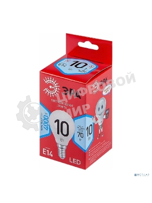 Лампа светодиодная ЭРА RED LINE LED P45-10W-840-E14 R E14 10Вт шар нейтральная белая