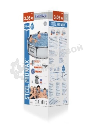 Бассейн каркасный BESTWAY 305*76см, с ф-насосом, 56408