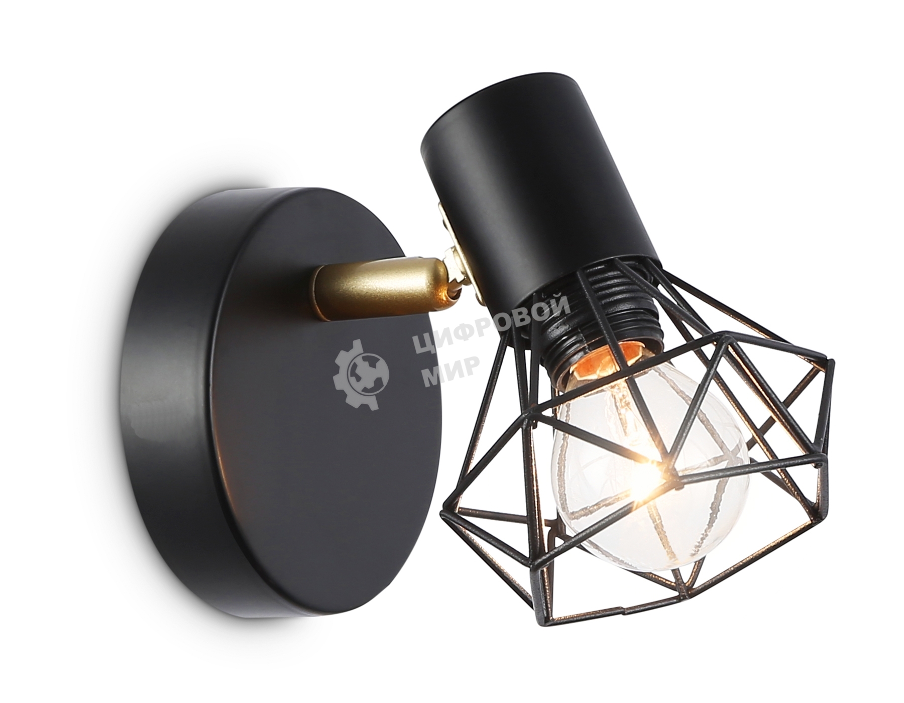 Светильник Ambrella light TR8655 BK/GD черный/золото E14 max 60W 170*100*140