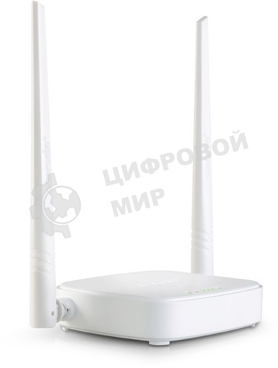 Сетевое оборудование Tenda N301 маршрутизатор 802.11n, до300Мбит/с, 2T2R, LAN: 3х10/100Мбит/с, WAN: 1х10/100Мбит/c, 2 внешние антенны 5дБи