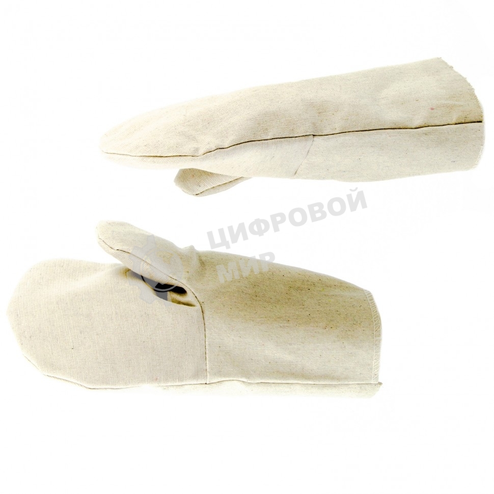 Рукавицы специальные Сибртех х/б с двойным наладонником, 1 размер