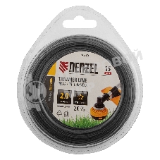 Леска для триммера Denzel двухкомпонентная звезда, 2,0мм х 15м, блистер EXTRA CORD