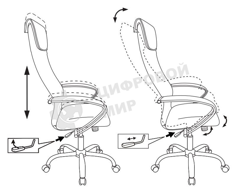 Кресло руководителя Бюрократ CH-607SL TW-01 Neo Black черный, сетка/ткань с подголов. на колес. металл хром