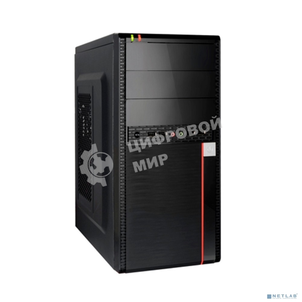 Компьютерный корпус ExeGate EX284038RUS Minitower BA-204U Black, mATX, (AA500, 80мм), 2хUSB+2хUSB 3.0, Audio