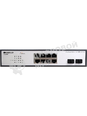 Коммутатор неуправляемый PoE ORIGO Unmanaged Switch 8x1000Base-T PoE, 2x1000Base-X SFP, PoE Budget 120W, 19