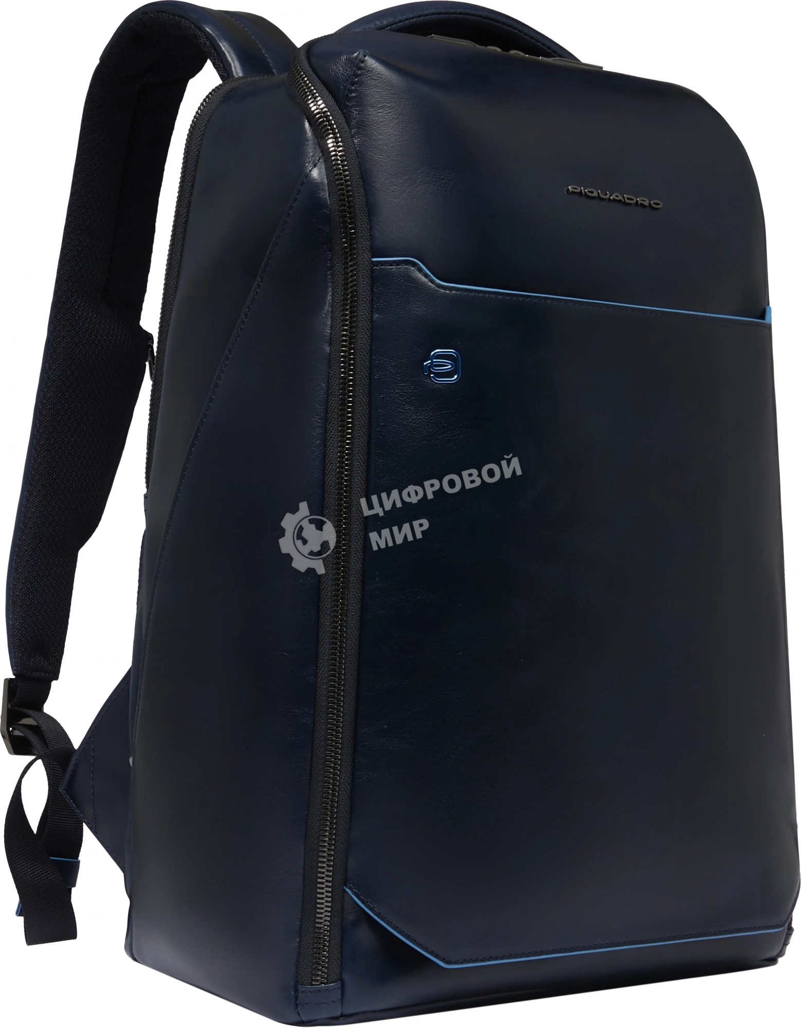 Рюкзак мужской Piquadro Blue Square CA6593B2/BLU2, кожа, темно-синий