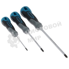 Набор отверток Gross 12166 3 шт, PH S2, трехкомпонентная рукоятка PH0, PH1, PН2