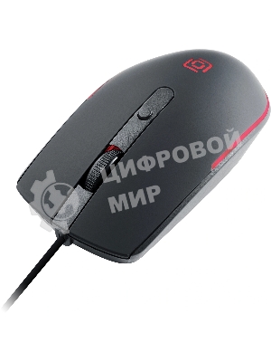Мышь проводная Oklick 100M черный, 1600 dpi, USB, кнопки - 4