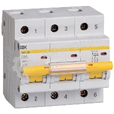 Выключатель автоматический модульный 3п C 25А 10кА ВА47-100 IEK MVA40-3-025-C