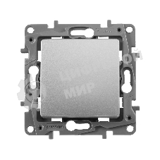 Переключатель одноклавишный, автоматические клеммы, Etika, 10AX, 250 В~, алюминий