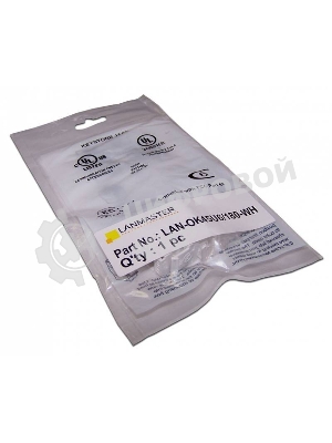 Модуль Keystone, RJ45, кат.6, UTP, 180 градусов, со шторкой, белый