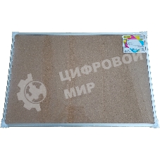 Доска офисная 654005-02 пробковая, 60х90см, 1 секция, 1 рабочая поверхность, алюминиевая рамка, карт