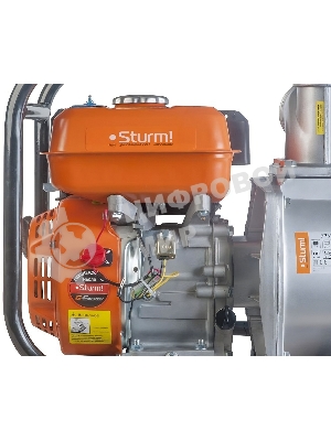 Бензиновая мотопомпа 7лс, 4-х тактн,1000л/мин,ЧИСТАЯ, напор 34м,бак 3,3л, d=80мм,Sturm! BP87101