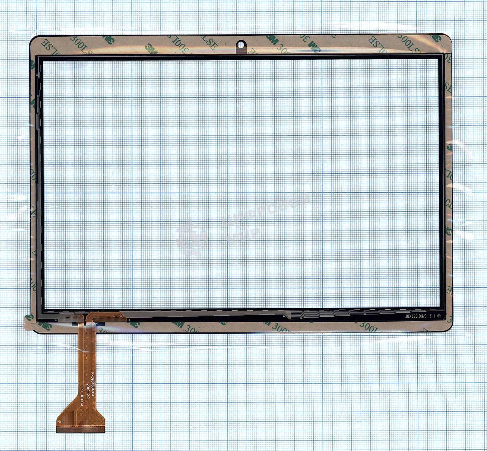 Сенсорное стекло (тачскрин) WJ1825-FPC-V1.0, черное