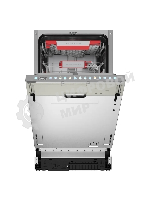 Встраиваемая посудомоечная машина Kuppersberg, High-Tech, 45 см, 10 комплектов, 3 корзины, 7 программ, конденсационная сушка, автоматическое открывание двери, LED подсветка, сенсорное управление, инверторный мотор, энергоэффективность А+++