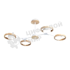 Подвесной светодиодный светильник Ambrella light FL51609/4 WH/LW белый/светлое дерево 3000K/4200K/6400K 28W 825*530*285 (Без ПДУ)