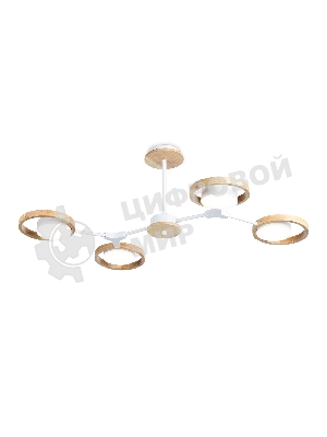 Подвесной светодиодный светильник Ambrella light FL51609/4 WH/LW белый/светлое дерево 3000K/4200K/6400K 28W 825*530*285 (Без ПДУ)