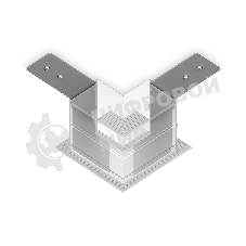 GL1039 WH белый коннектор угловой для встраиваемого магнитного шинопровода Magnetic 220V 80*80*47
