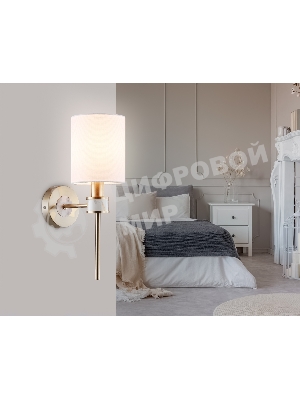 Настенный светильник Ambrella light LH72375 DBS/WH темная латунь/белый E14 max 40W 190*120*370
