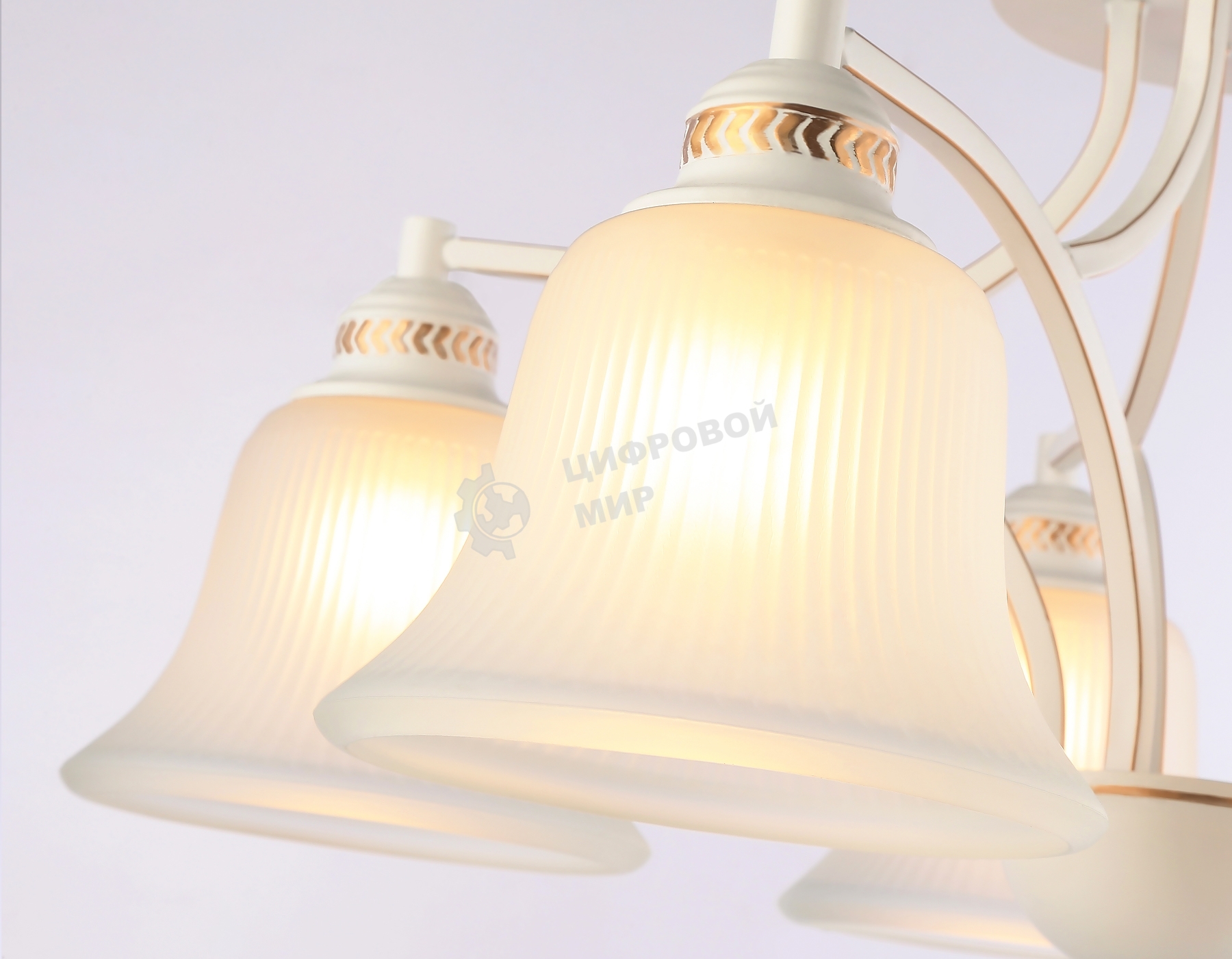 Светильник Ambrella light TR3050/5 WH/GD/FR белый/золото/белый матовый E27/5 max 40W D630*320