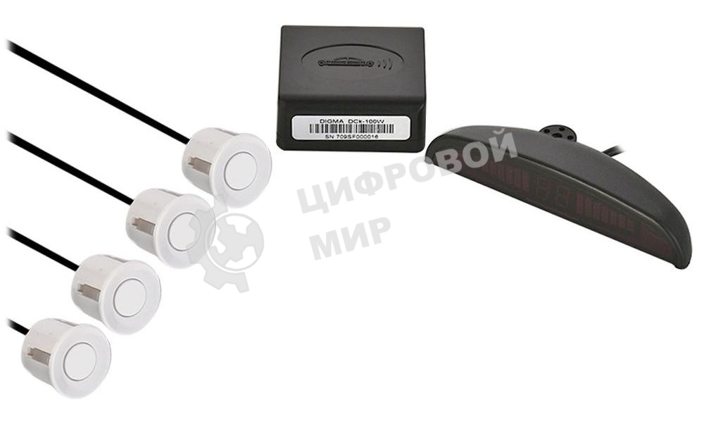 Парковочный Радар Digma DCK-100W 4 датчика 22мм белый