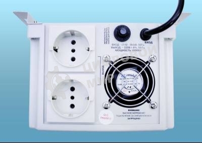 Стабилизатор напряжения Powerman AVS 1000P White (1000ВА,8А,КПД 98%, циф. индикация вх./вых. напряж.)