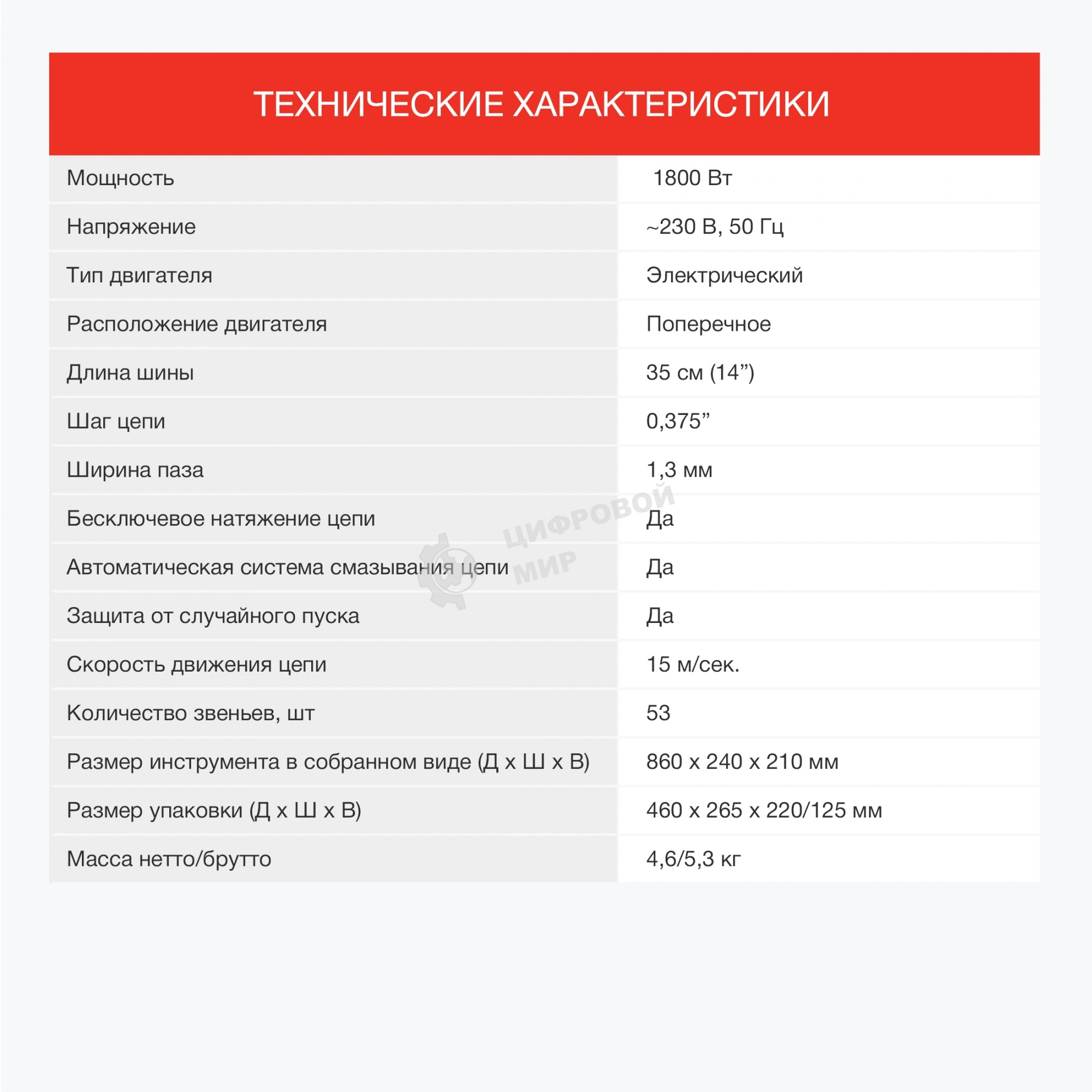 Электрическая цепная пила Starwind SE-1814 1800Вт дл.шины:14