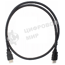 Кабель аудио-видео Cactus CS-HDMI.1.4-1 HDMI (m)/HDMI (m) 1м. позолоченные контакты черный