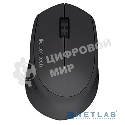 Мышь беспроводная Logitech M280 черный, 1000 dpi, радиоканал, USB, кнопки - 3