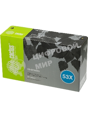 Картридж лазерный Cactus CS-Q7553XS черный (7000 стр.) для HP P2014/P2015/M2727