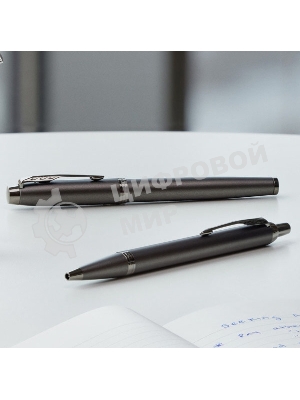 Ручка шариковая Parker IM Monochrome K328 (CW2172961) Gun Metal, M, синие чернила, подарочная коробка